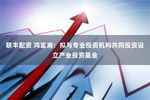 联丰配资 鸿富瀚：拟与专业投资机构共同投资设立产业投资基金