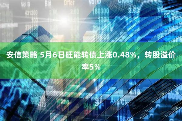 安信策略 5月6日旺能转债上涨0.48%，转股溢价率5%